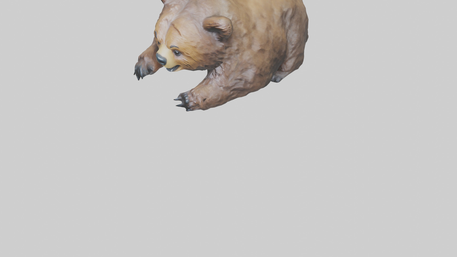 Grizzly Cub playing model Low-poly 3D model_10