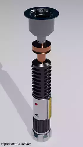 Obi-Wan Inspired Lightsaber 3D Print Ready