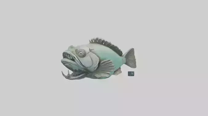 Grunt Fish statue model