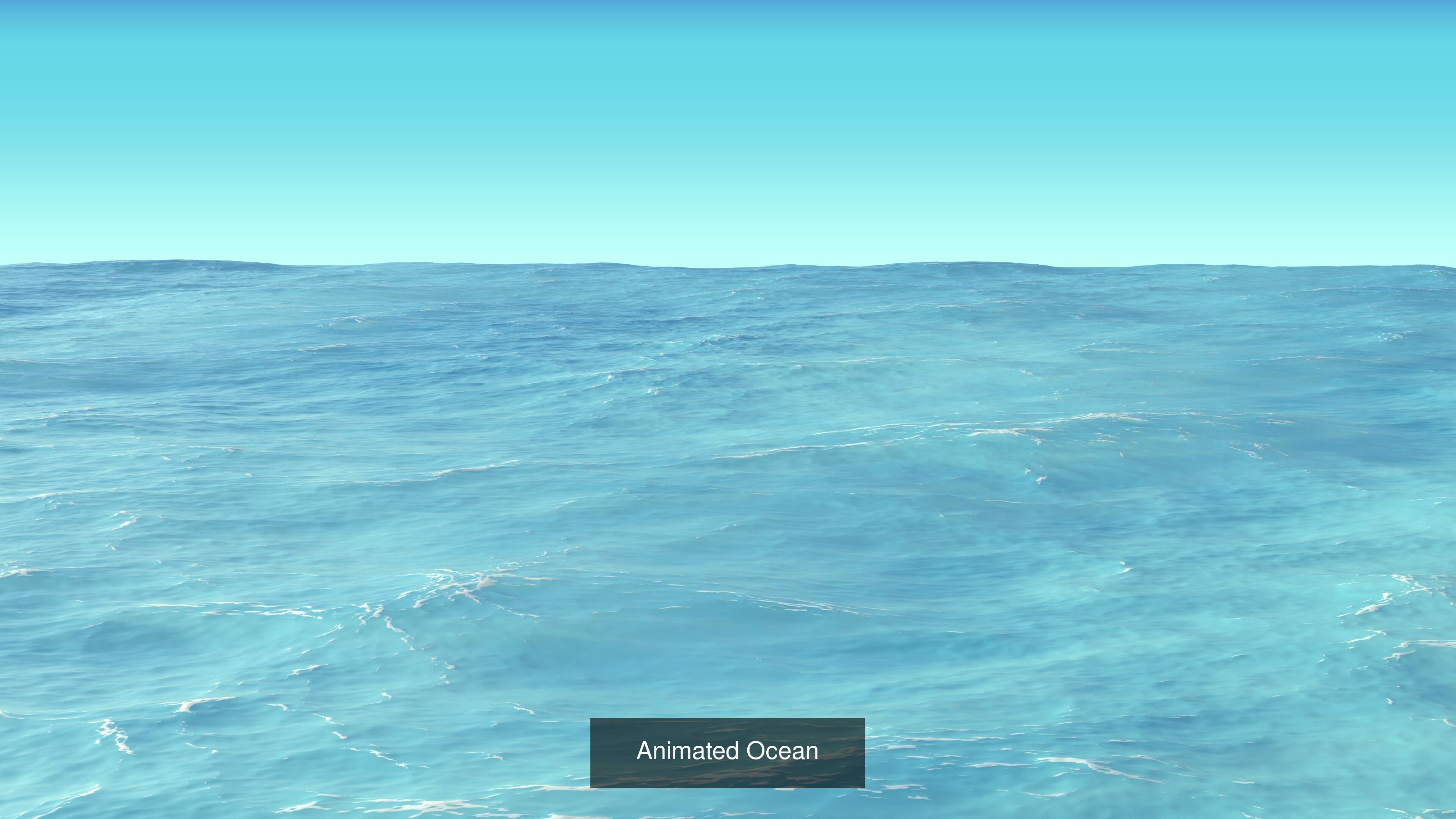 Underwater Scene And Animated Ocean 3D Model Collection_3