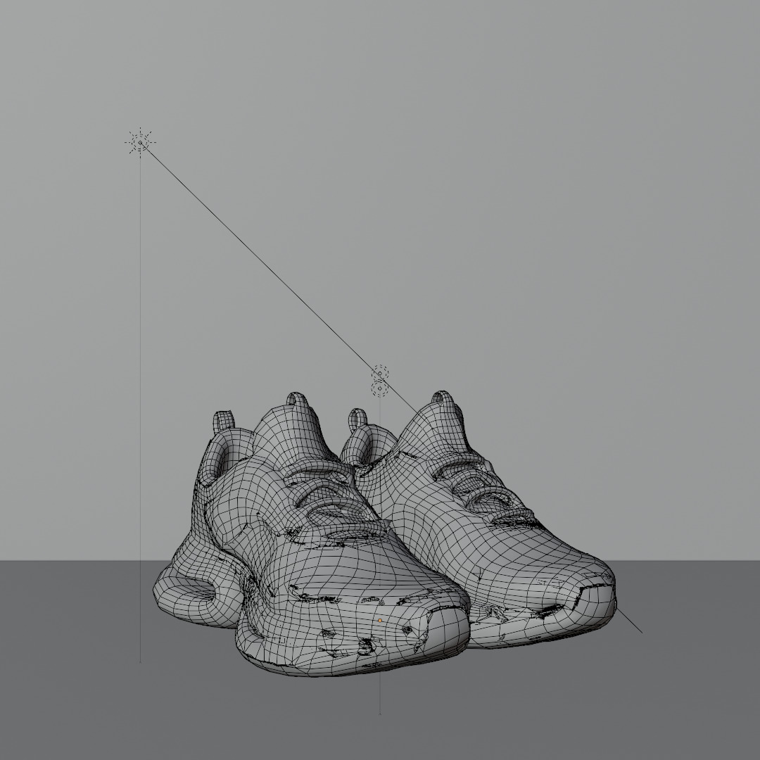 Modern Shoes Low-poly 3D model_2
