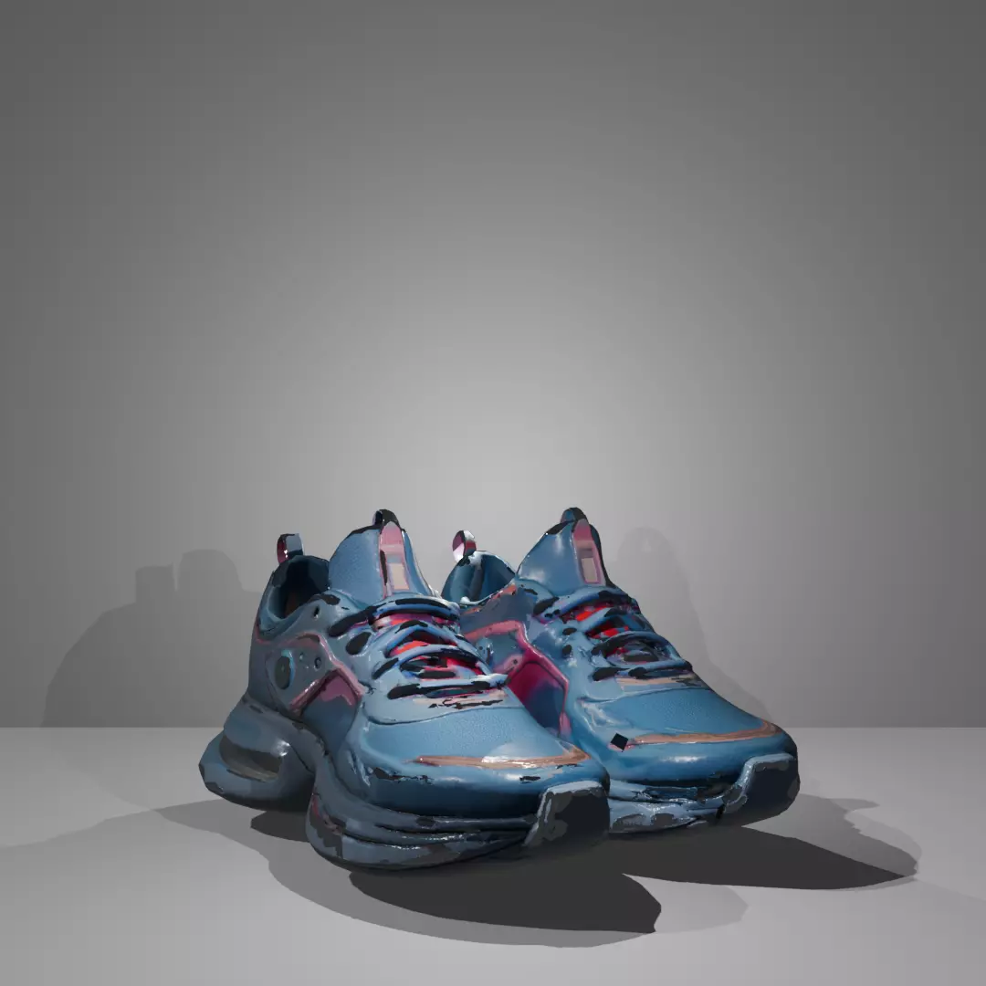 Modern Shoes Low-poly 3D model_0