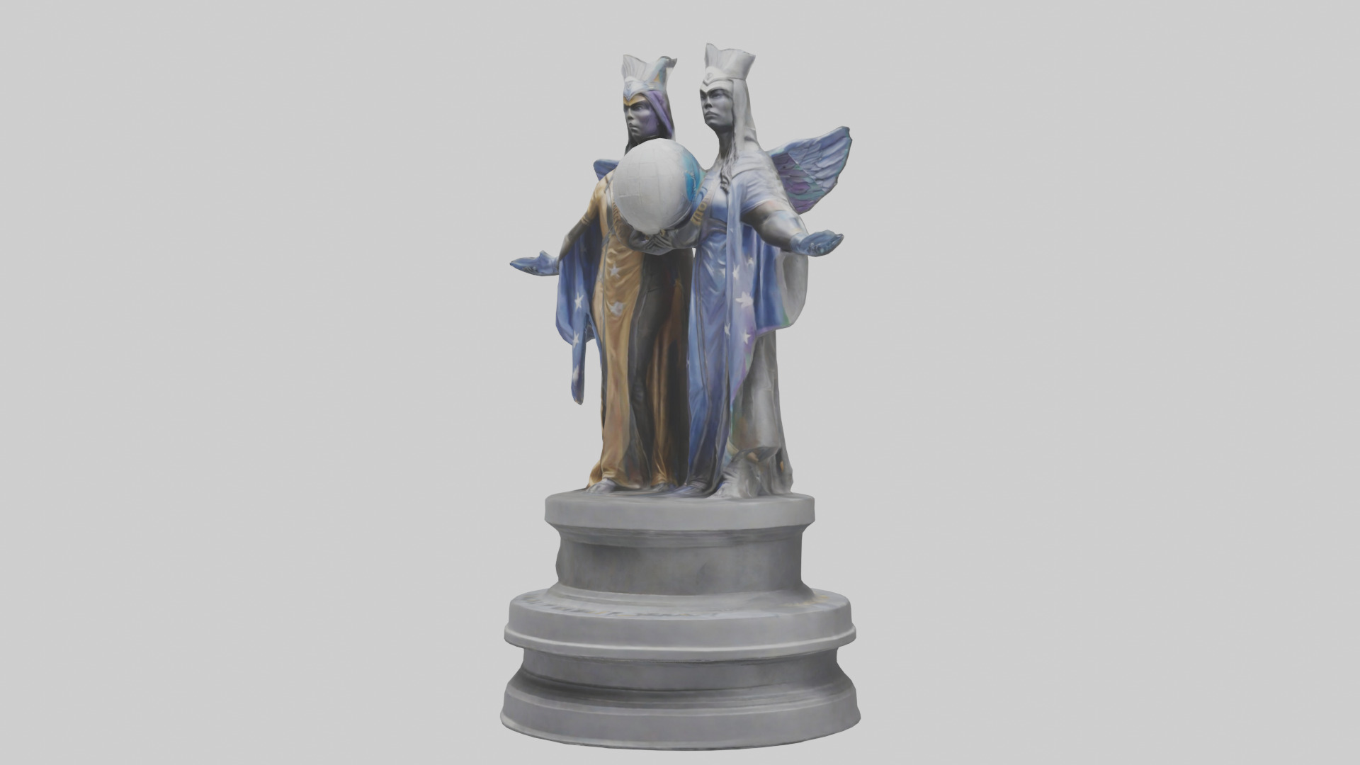 Guardians of Equality statue model Low-poly 3D model_1