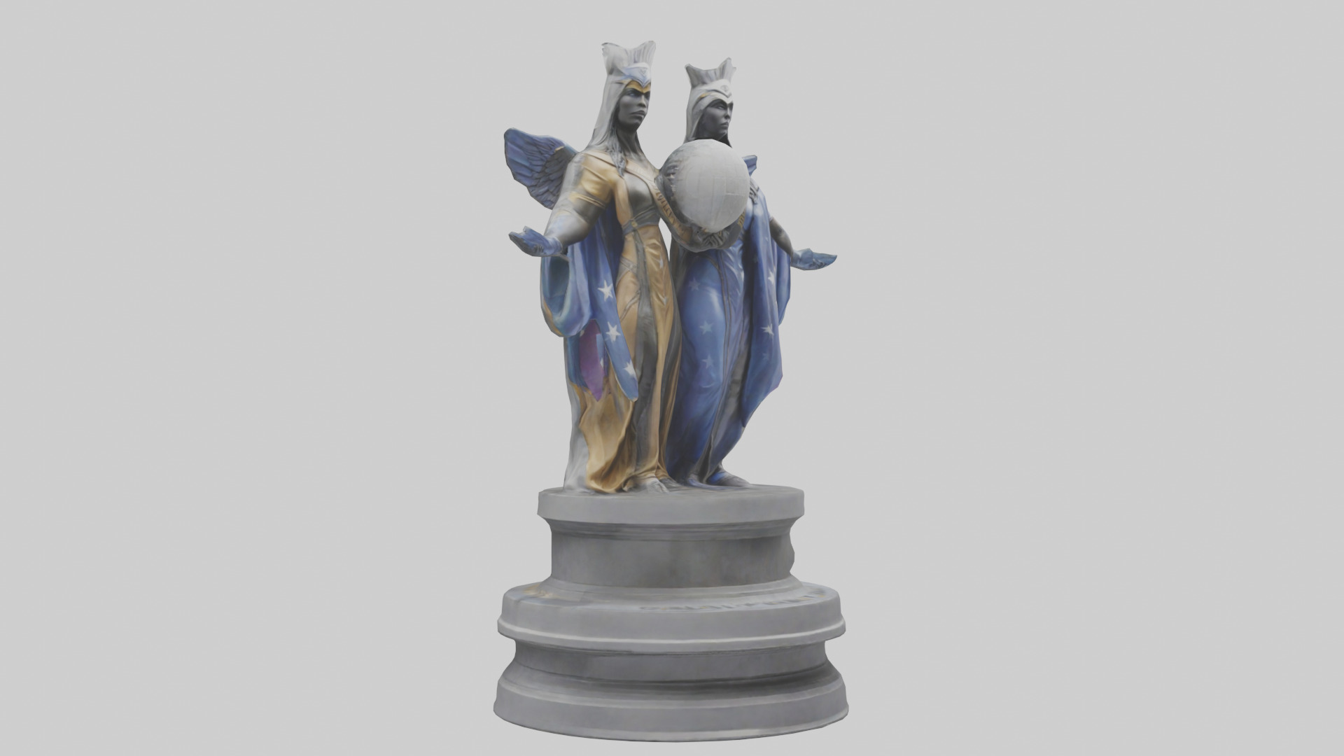 Guardians of Equality statue model Low-poly 3D model_9