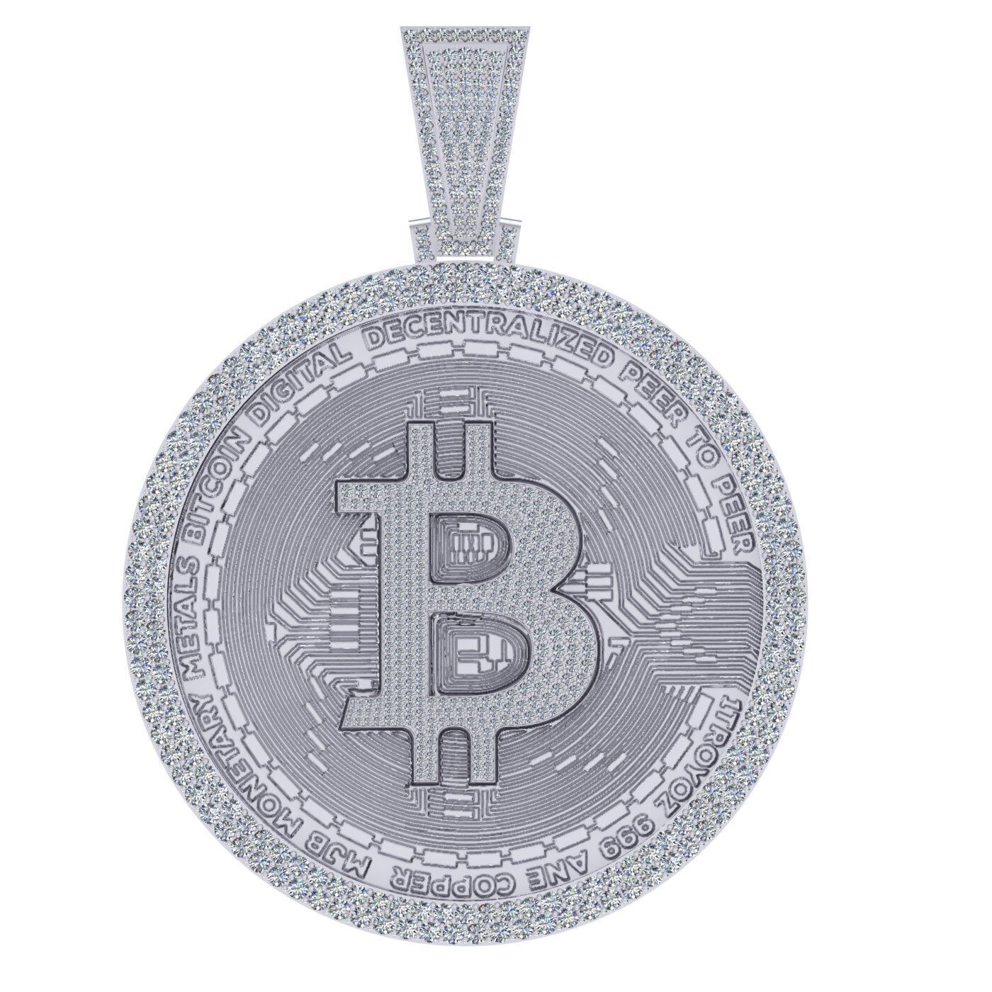 Bitcoin Pendant 3D print model 3D print model_1