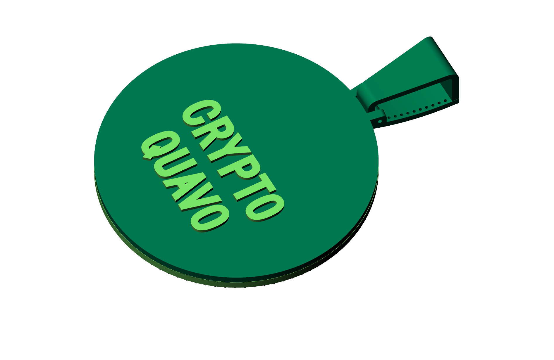 Bitcoin Pendant 3D print model 3D print model_6