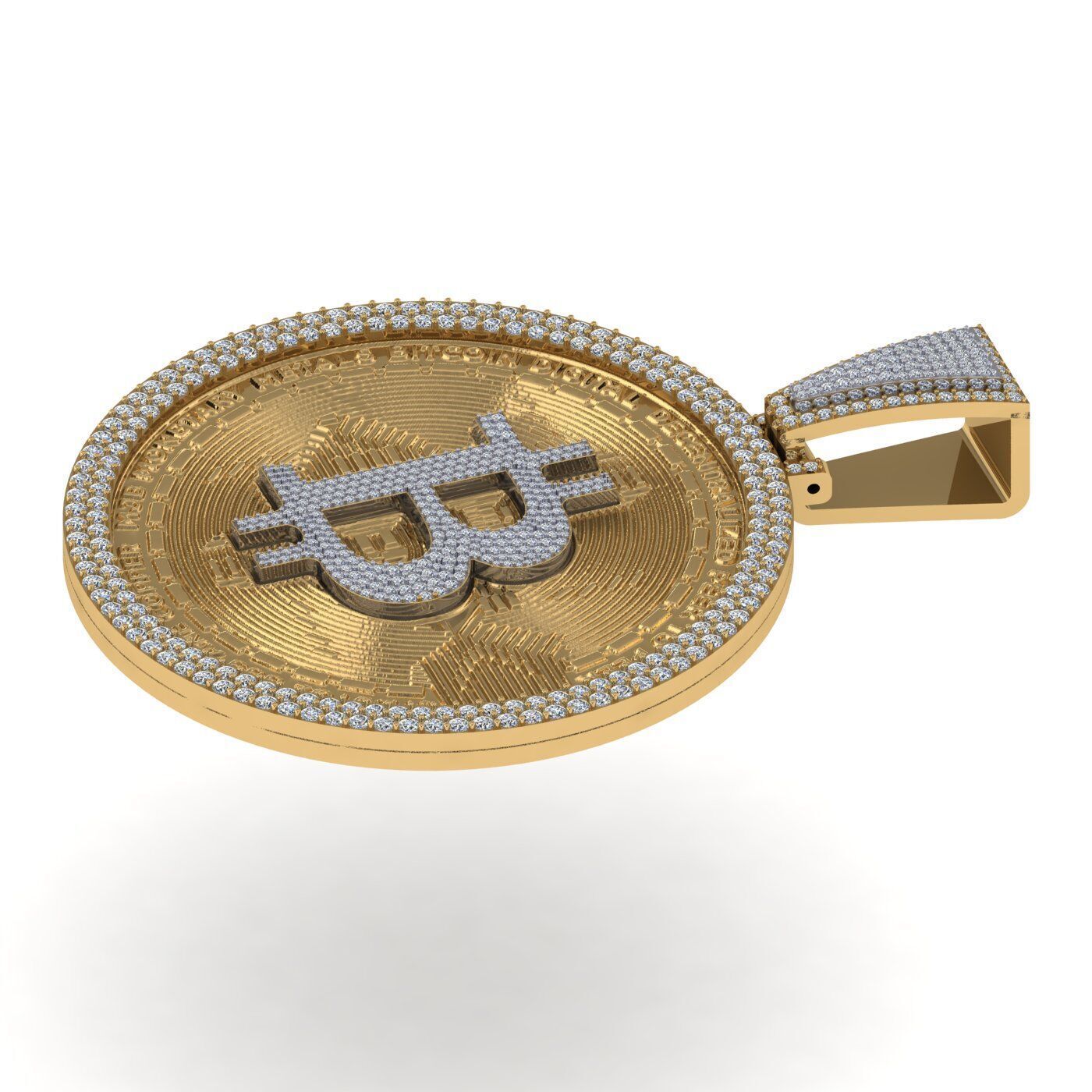Bitcoin Pendant 3D print model 3D print model_8