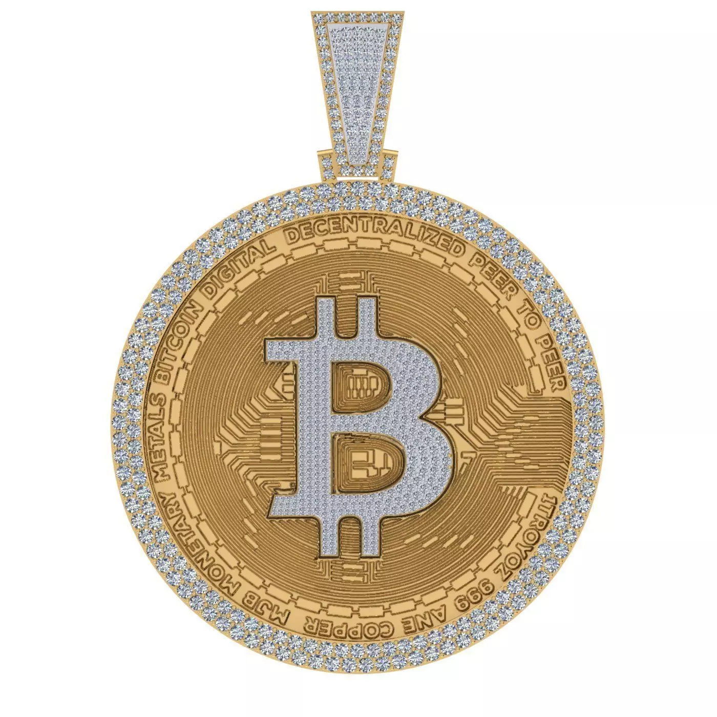 Bitcoin Pendant 3D print model 3D print model_0