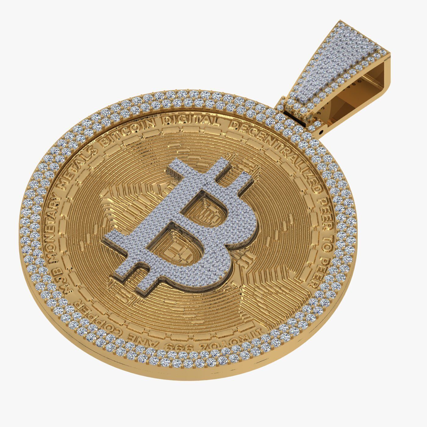 Bitcoin Pendant 3D print model 3D print model_3
