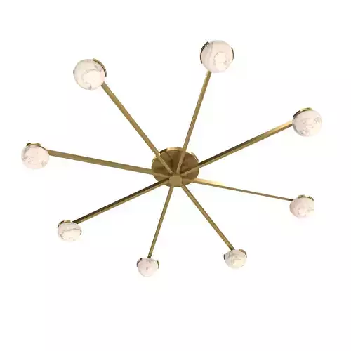 Pedra Extra Large Staggered Arm Flush Mount Visual Comfort 3D model
