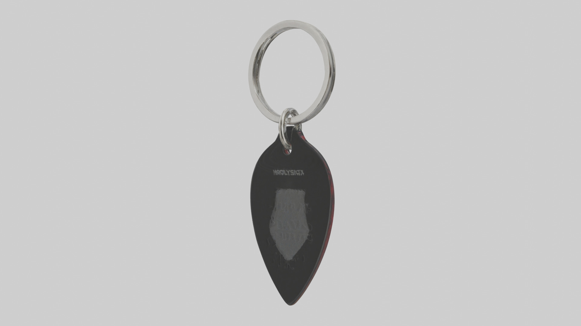 Guitar pick keychain model Low-poly 3D model_2