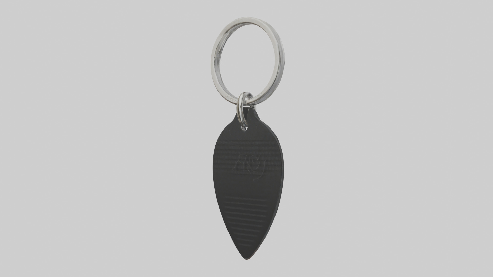 Guitar pick keychain model Low-poly 3D model_8