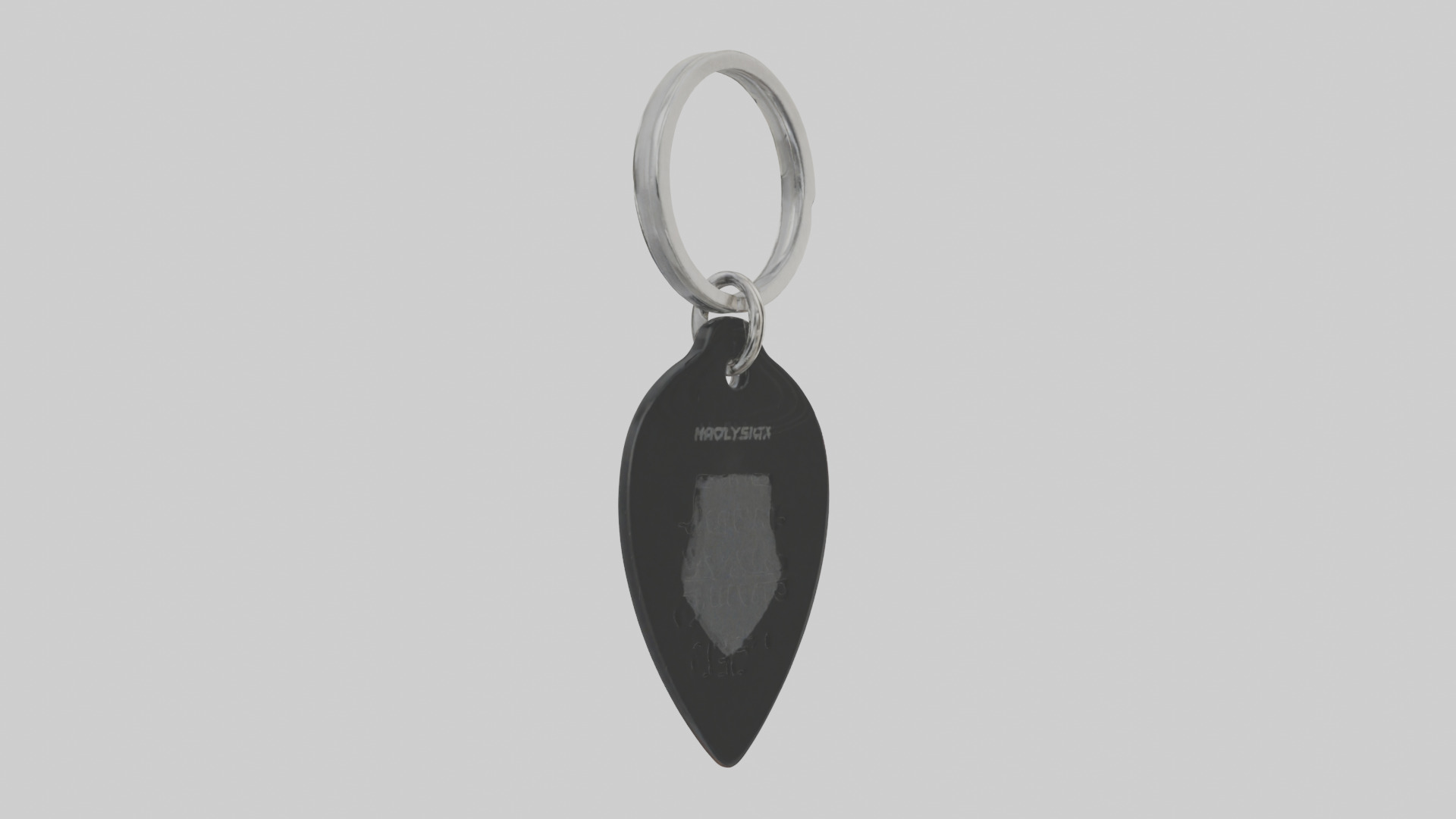Guitar pick keychain model Low-poly 3D model_1