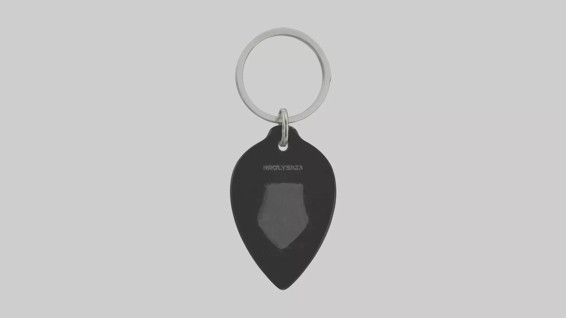 Guitar pick keychain model Low-poly 3D model_0