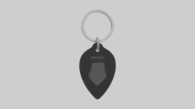 Guitar pick keychain model Low-poly 3D model