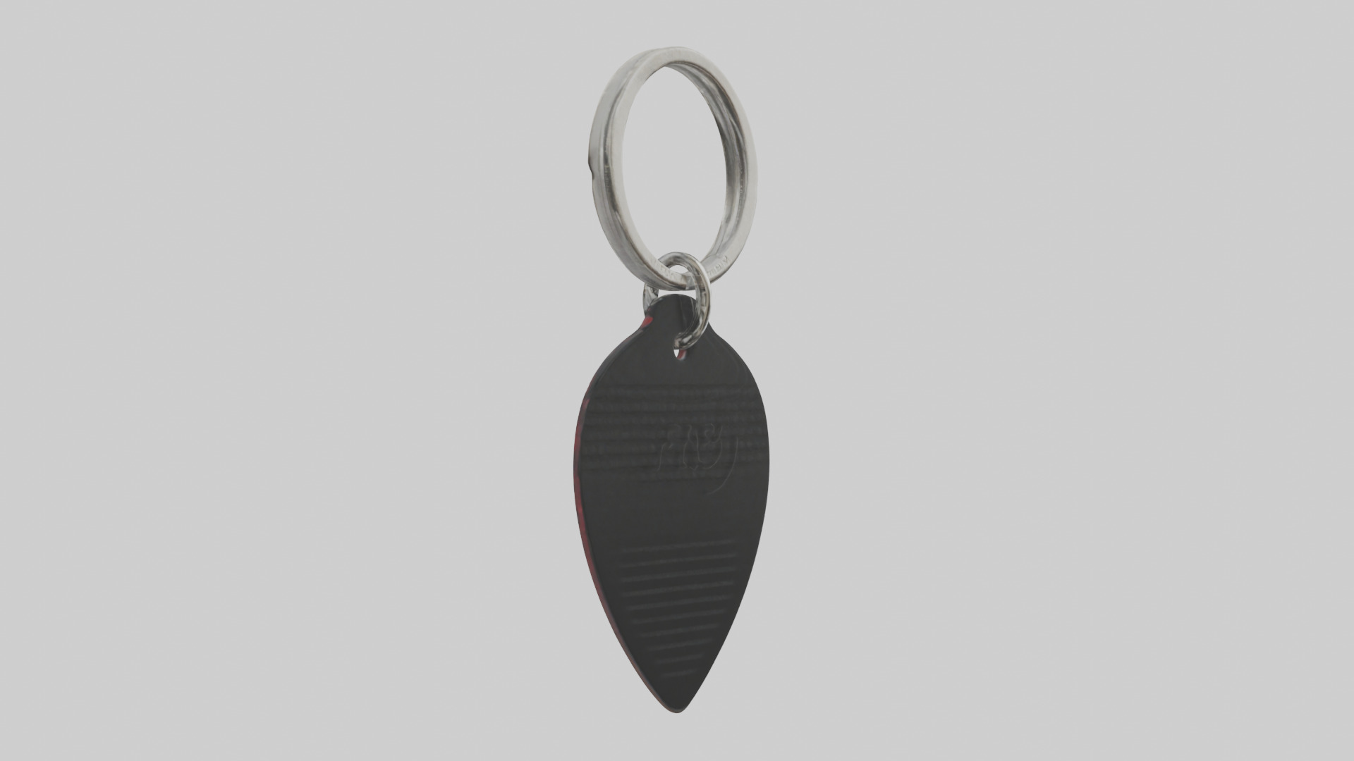 Guitar pick keychain model Low-poly 3D model_11