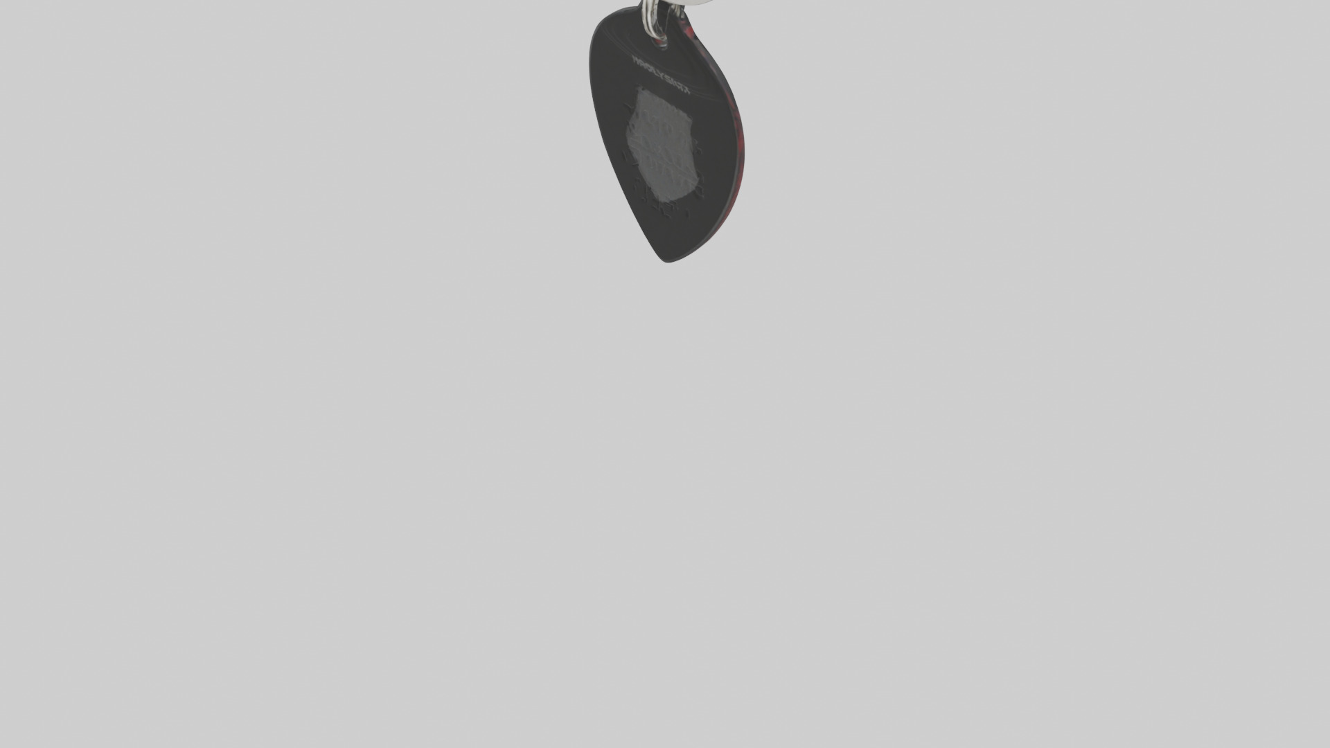Guitar pick keychain model Low-poly 3D model_4