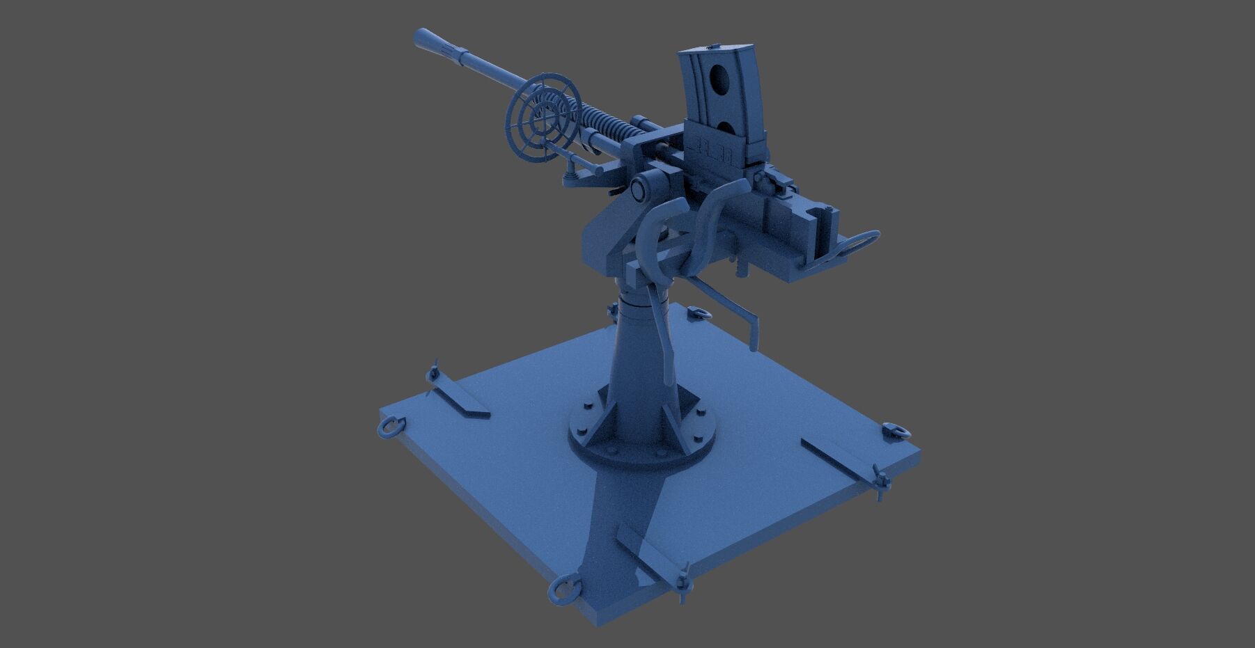 Japanese 25mm MG - Commercial license - 1-350 scale 3D print model_3