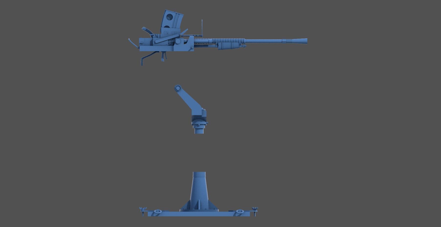 Japanese 25mm MG - Commercial license - 1-350 scale 3D print model_8