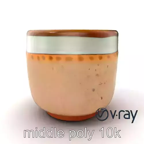 Artisanal Rustic Coffee Cup model pack