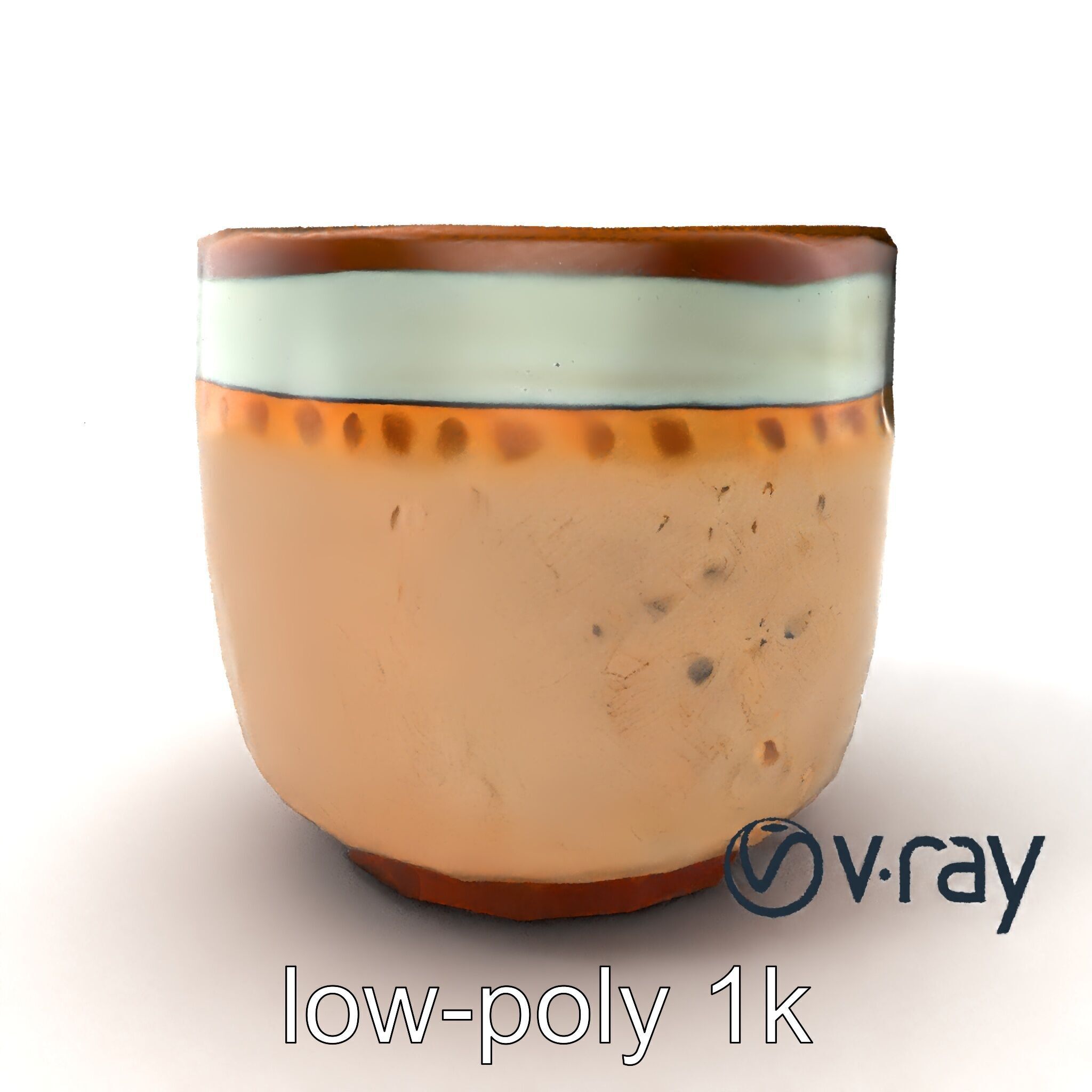 Artisanal Rustic Coffee Cup model pack Low-poly 3D model_5