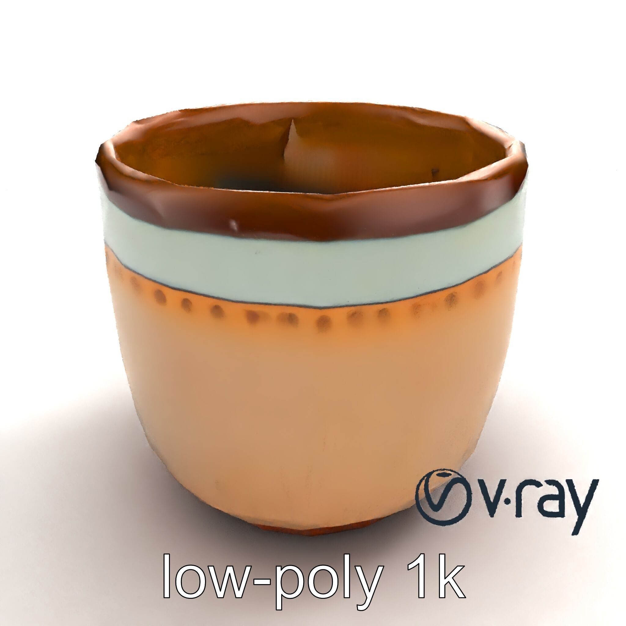 Artisanal Rustic Coffee Cup model pack Low-poly 3D model_9