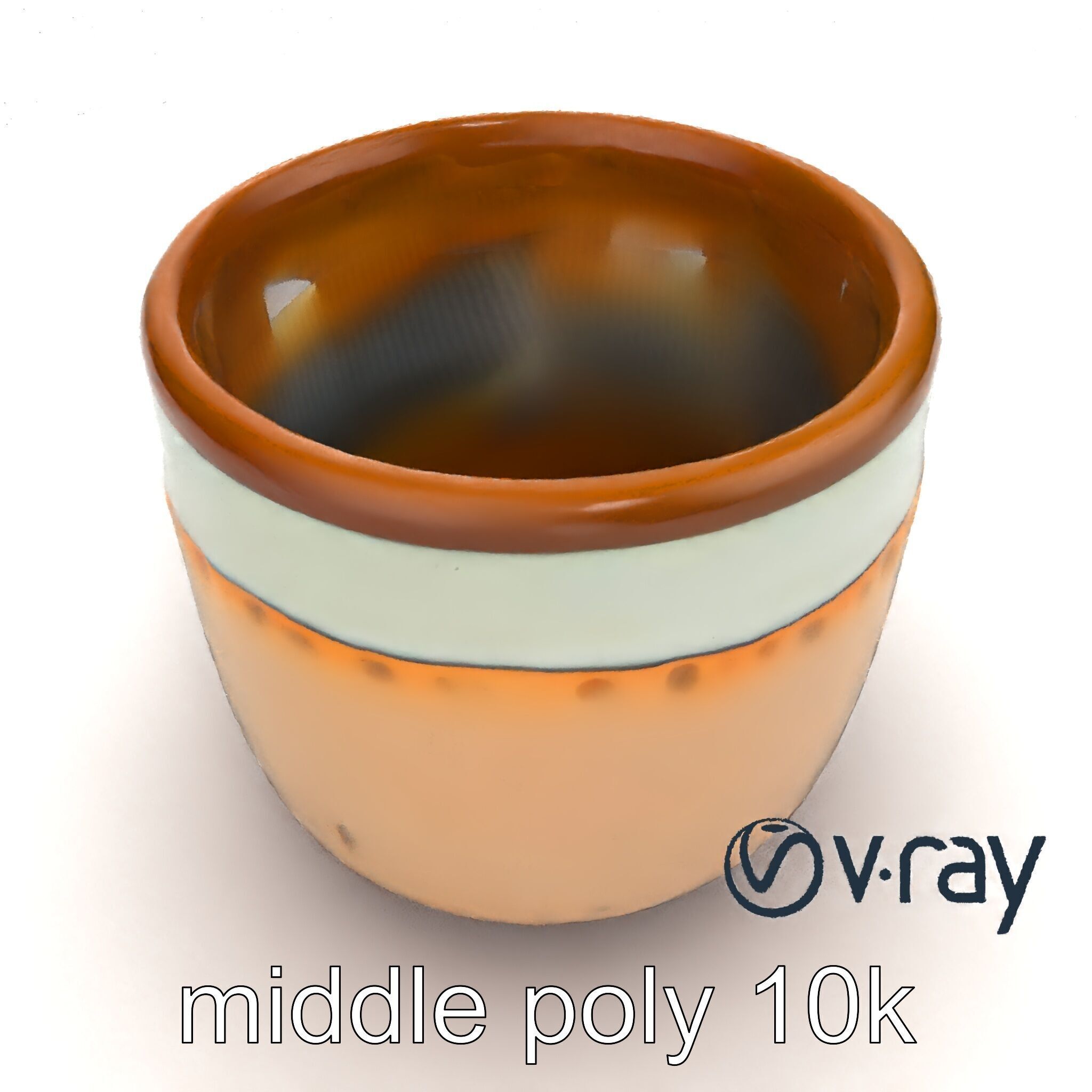 Artisanal Rustic Coffee Cup model pack Low-poly 3D model_16