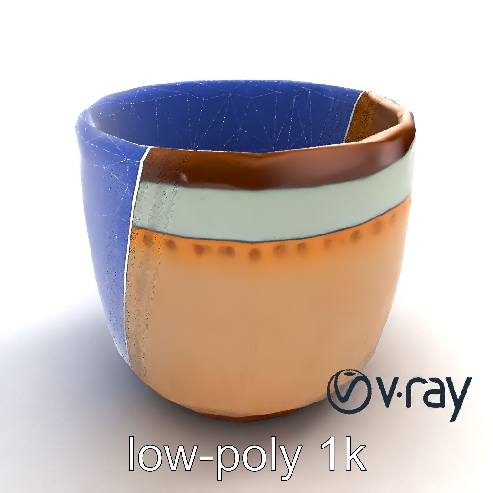 Artisanal Rustic Coffee Cup model pack Low-poly 3D model_12