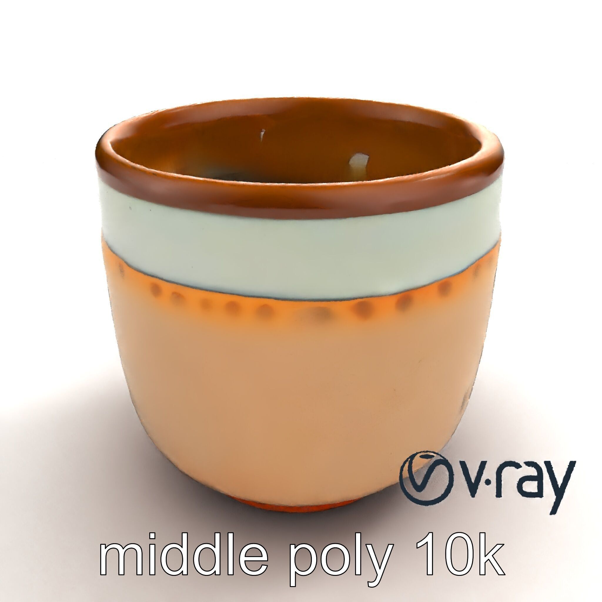 Artisanal Rustic Coffee Cup model pack Low-poly 3D model_8