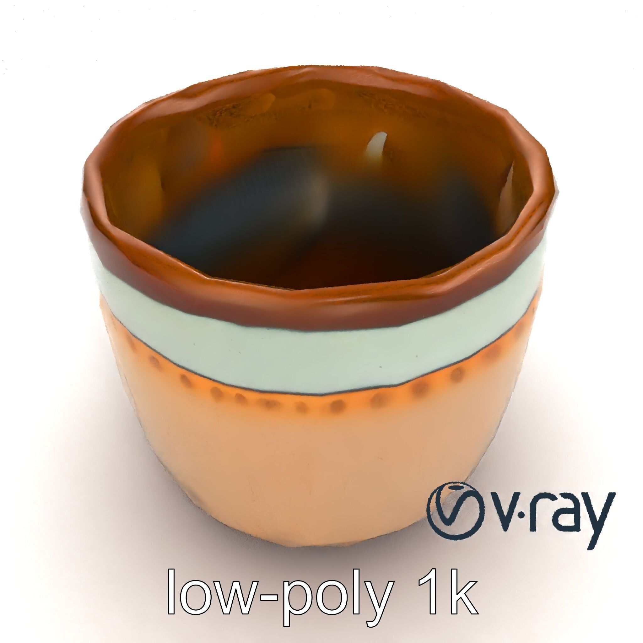 Artisanal Rustic Coffee Cup model pack Low-poly 3D model_13