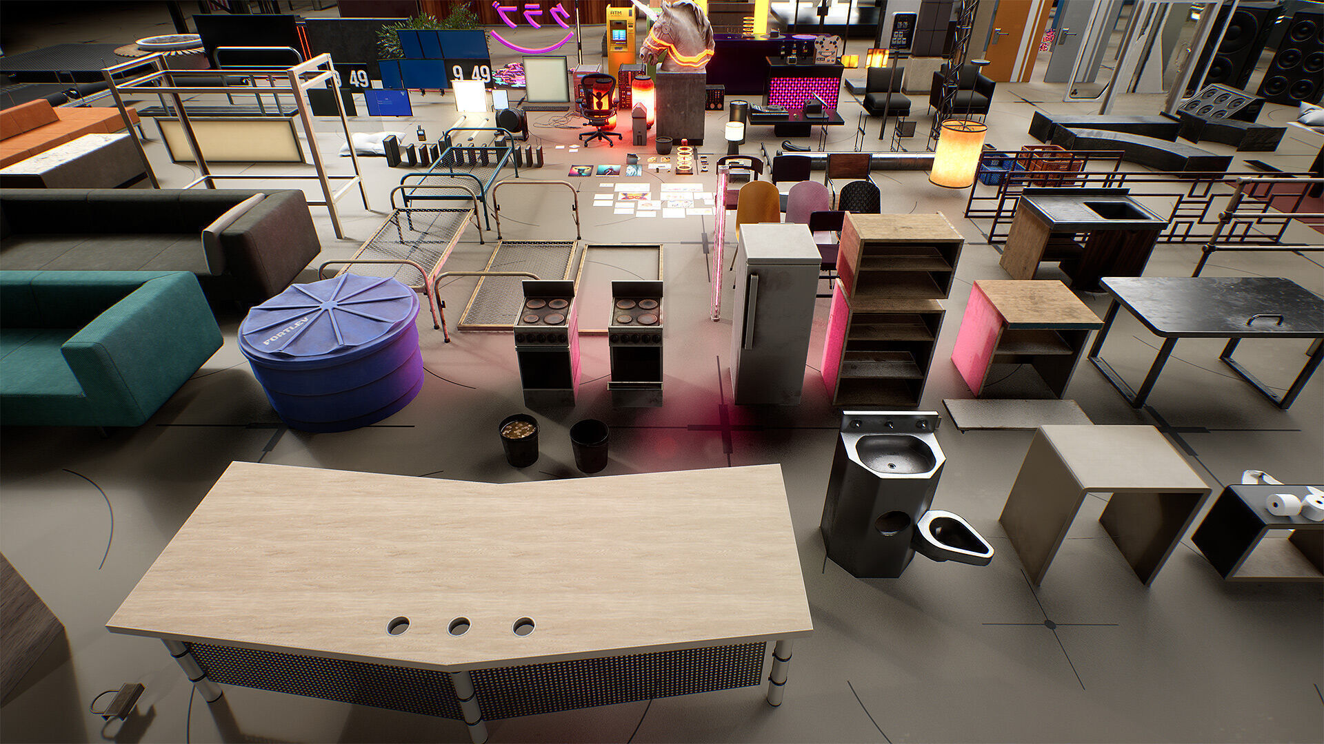 Interior Props Set 01 Low-poly 3D model_13