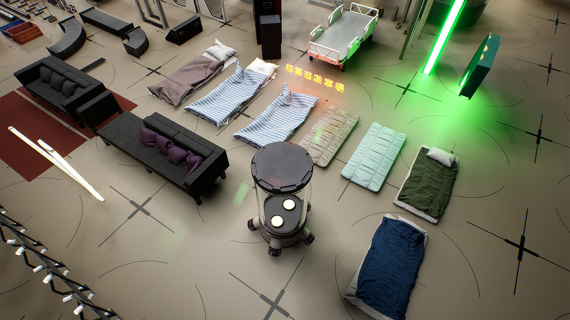 Interior Props Set 01 Low-poly 3D model_7