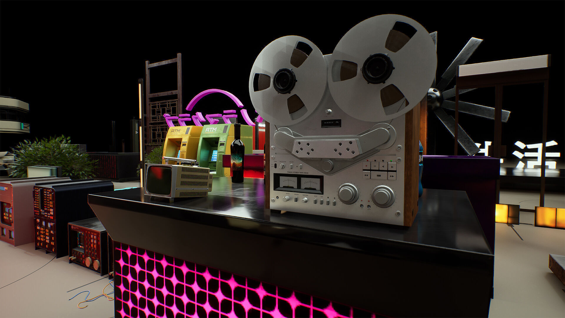 Interior Props Set 01 Low-poly 3D model_3