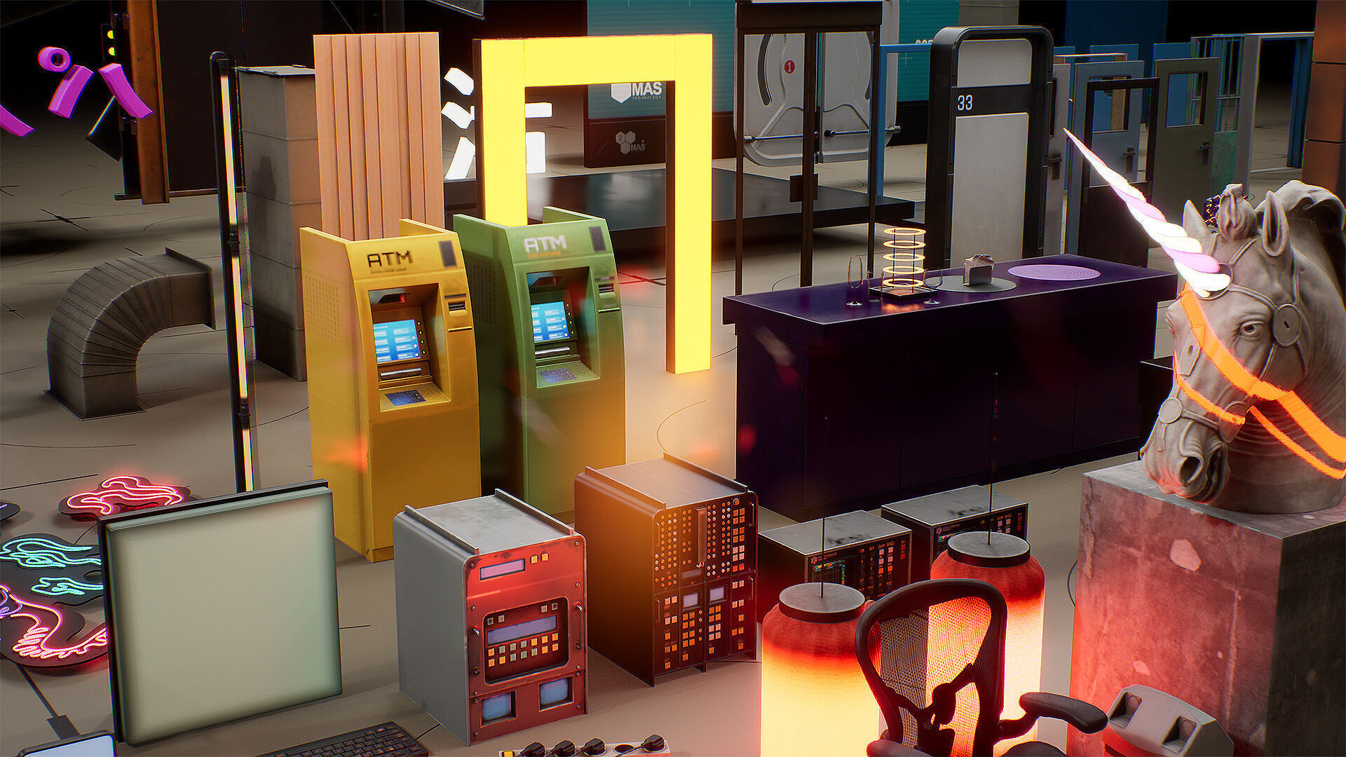 Interior Props Set 01 Low-poly 3D model_15