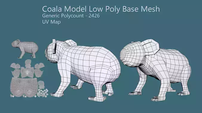 Coala Low Poly Base Mesh