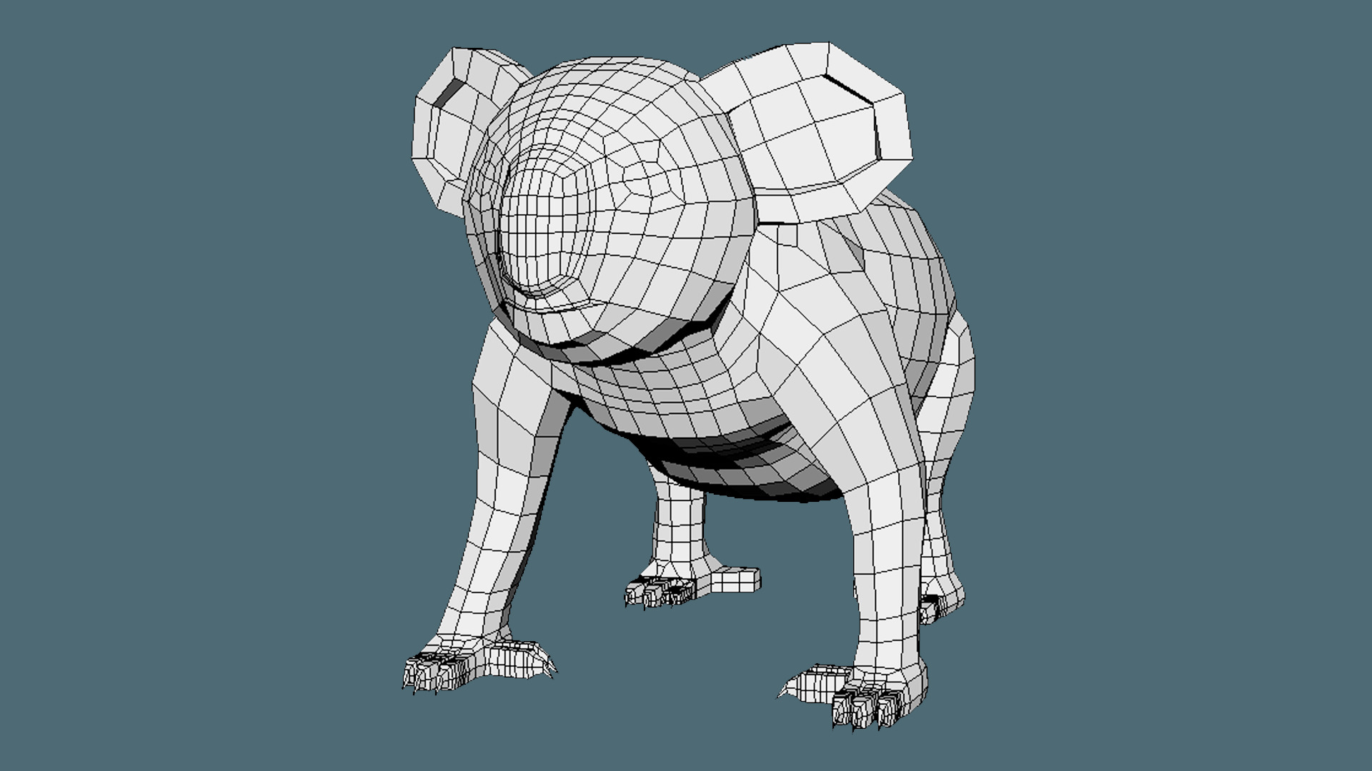 Coala Low Poly Base Mesh Low-poly 3D model_4