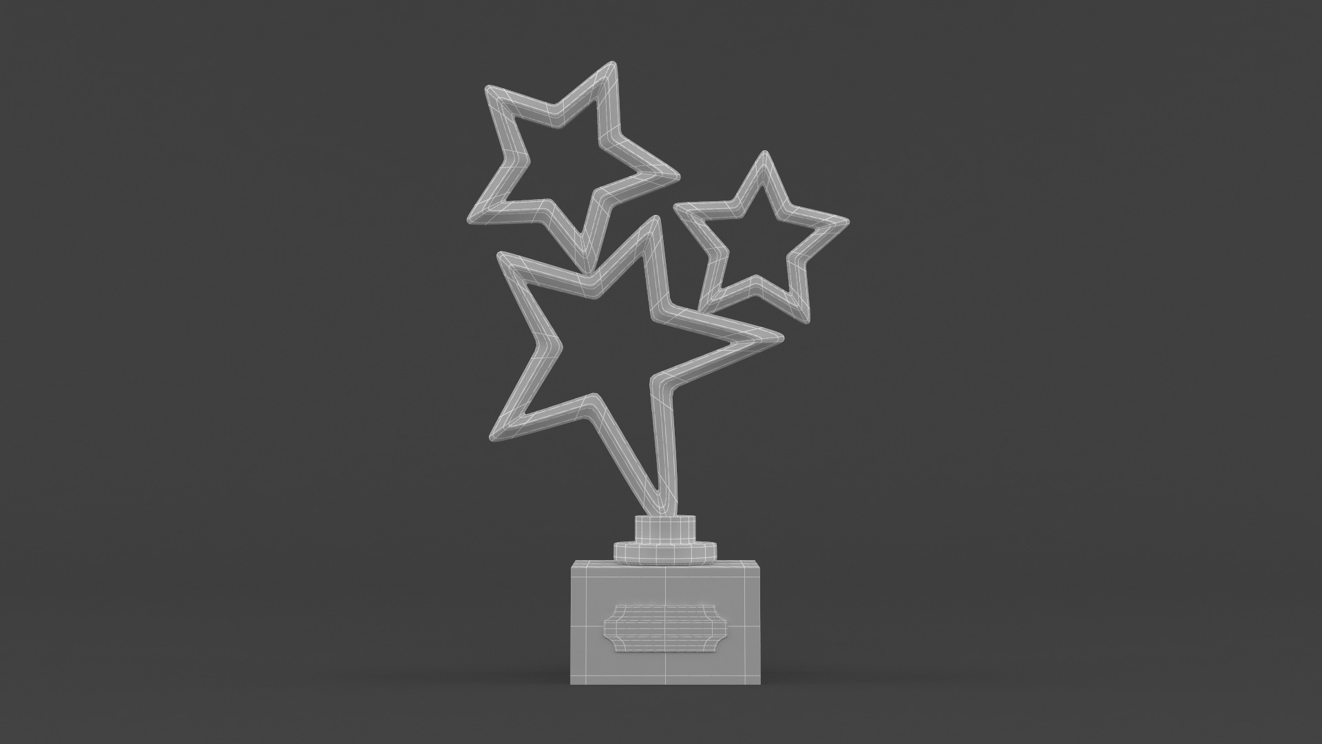 Gold Trophy Cups 3D model_12