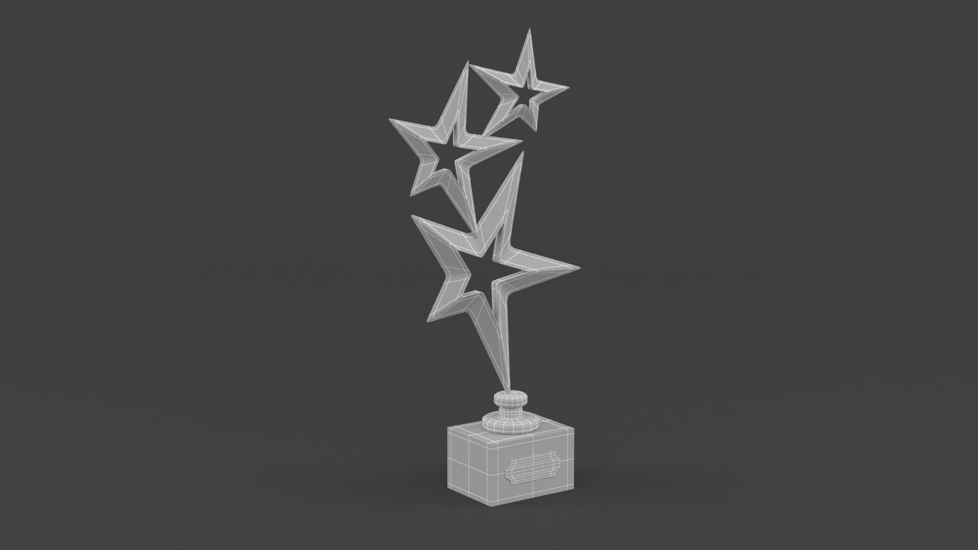 Gold Trophy Cups 3D model_11