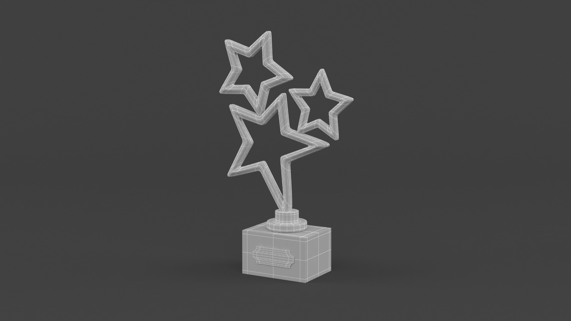 Gold Trophy Cups 3D model_13