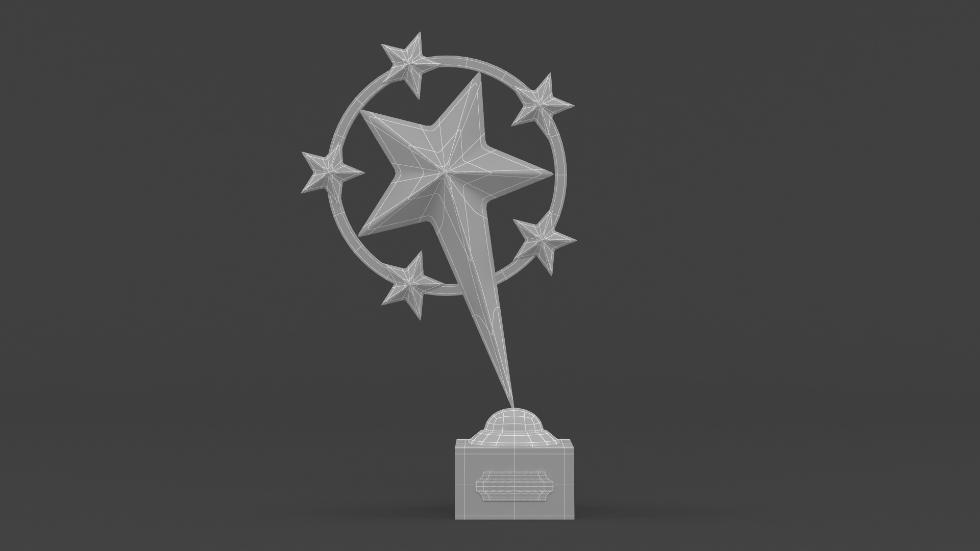 Gold Trophy Cups 3D model_8