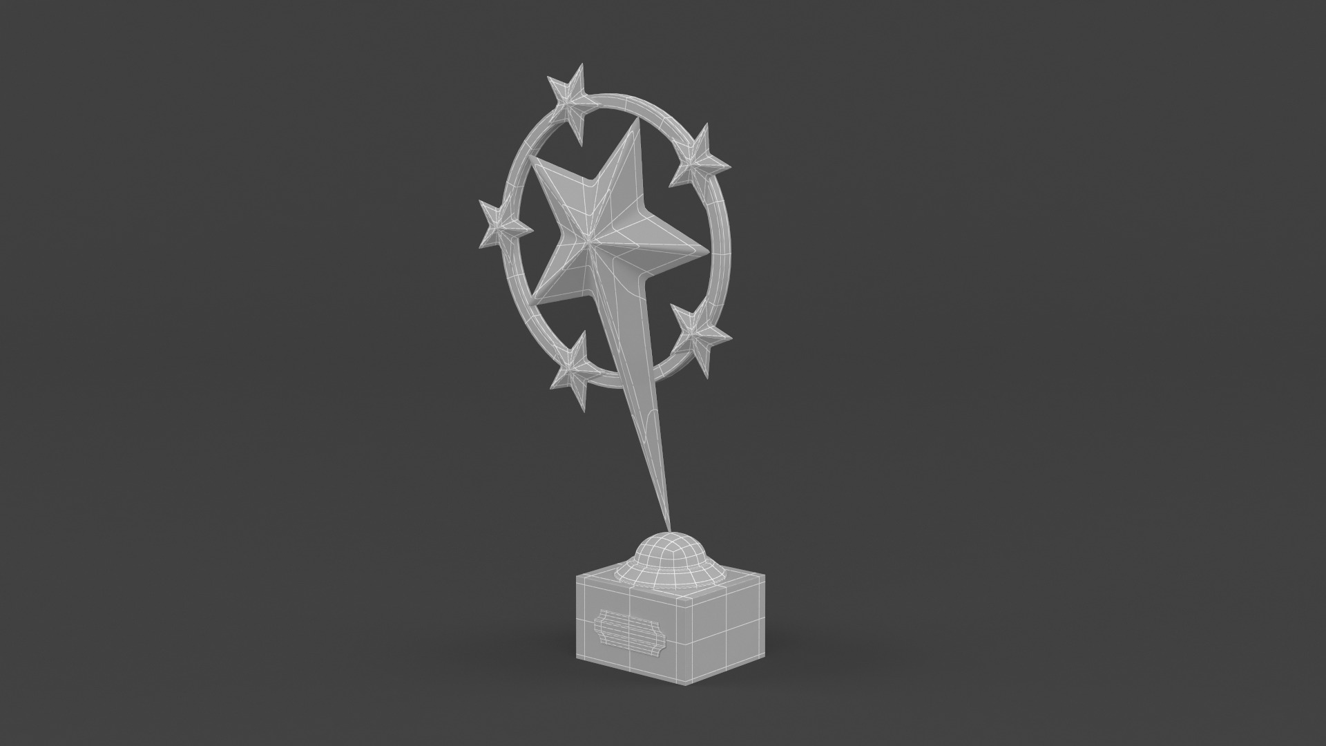 Gold Trophy Cups 3D model_9
