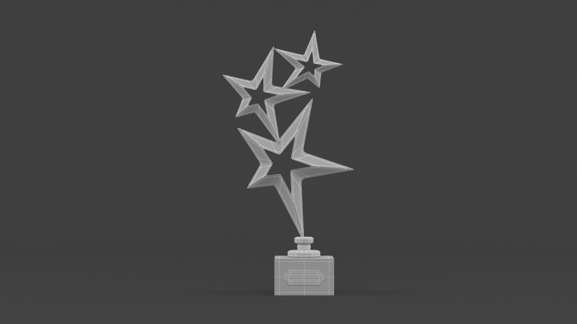 Gold Trophy Cups 3D model_10