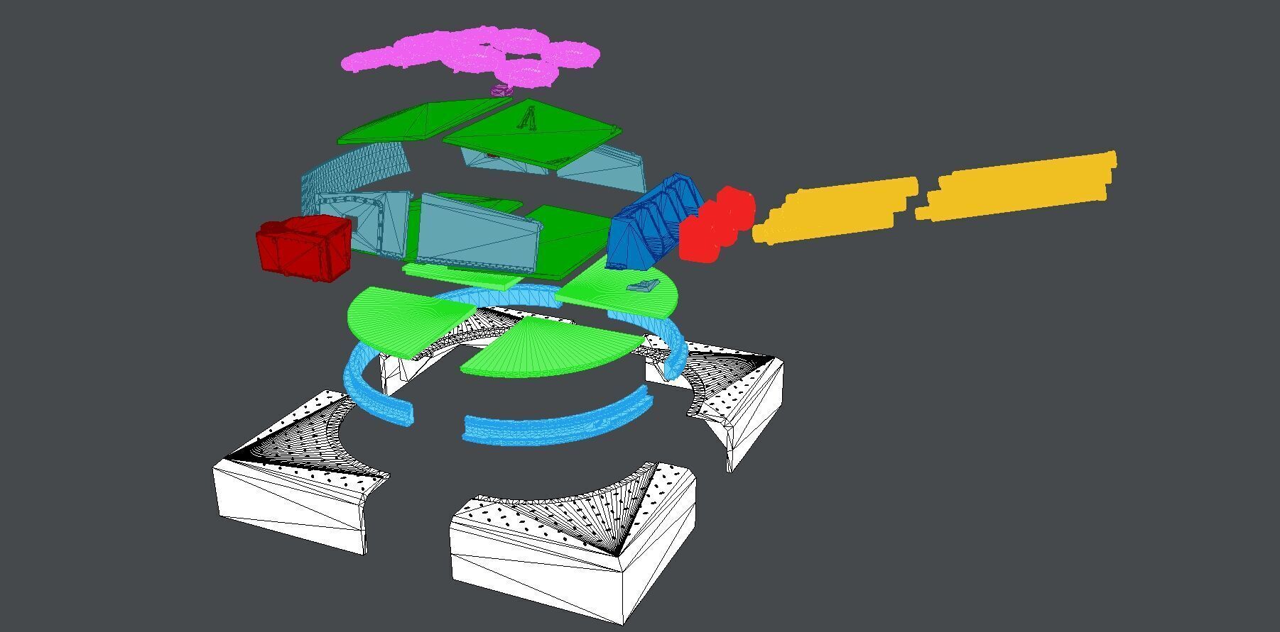 Italian 381-50 triple turret - Commercial version - 1-72 scale 3D print model_16