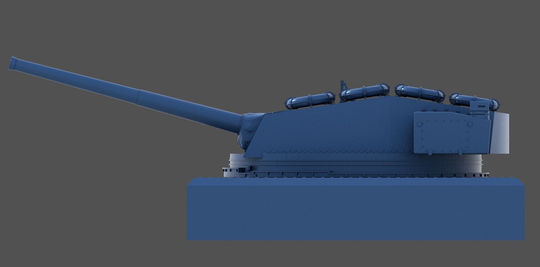 Italian 381-50 triple turret - Commercial version - 1-72 scale 3D print model_7