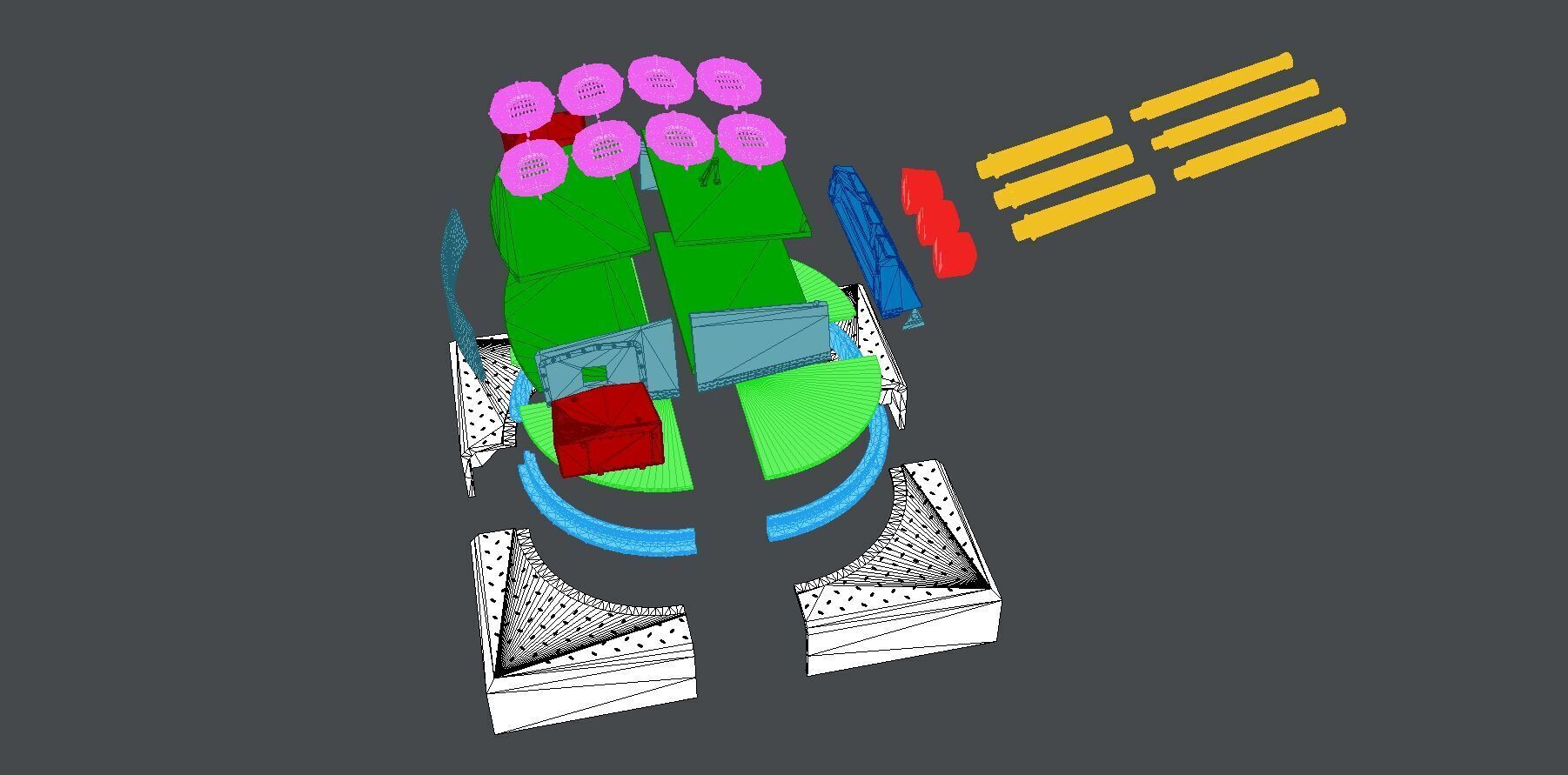 Italian 381-50 triple turret - Commercial version - 1-72 scale 3D print model_19