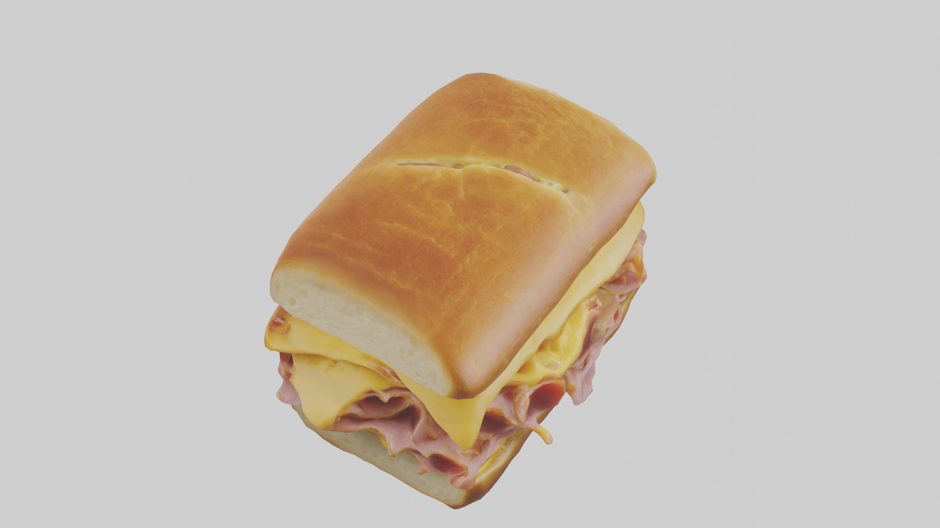 Ham and cheese sandwich model Low-poly 3D model_15