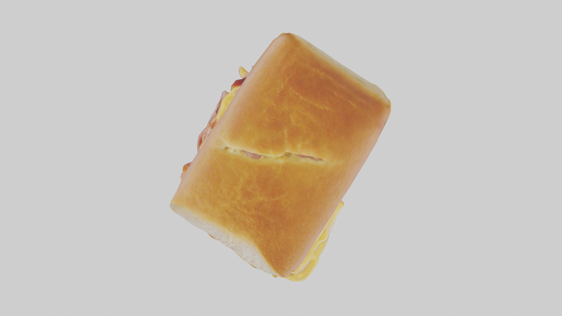 Ham and cheese sandwich model Low-poly 3D model_14