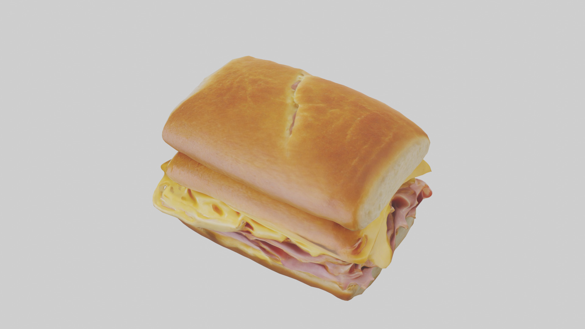 Ham and cheese sandwich model Low-poly 3D model_17