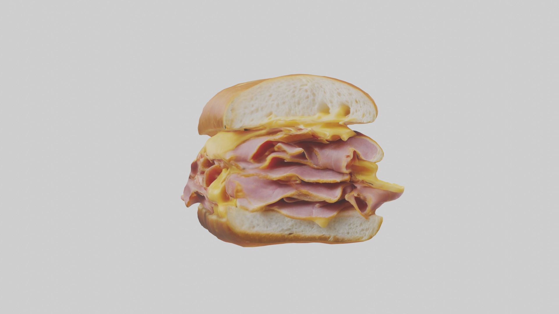 Ham and cheese sandwich model Low-poly 3D model_11