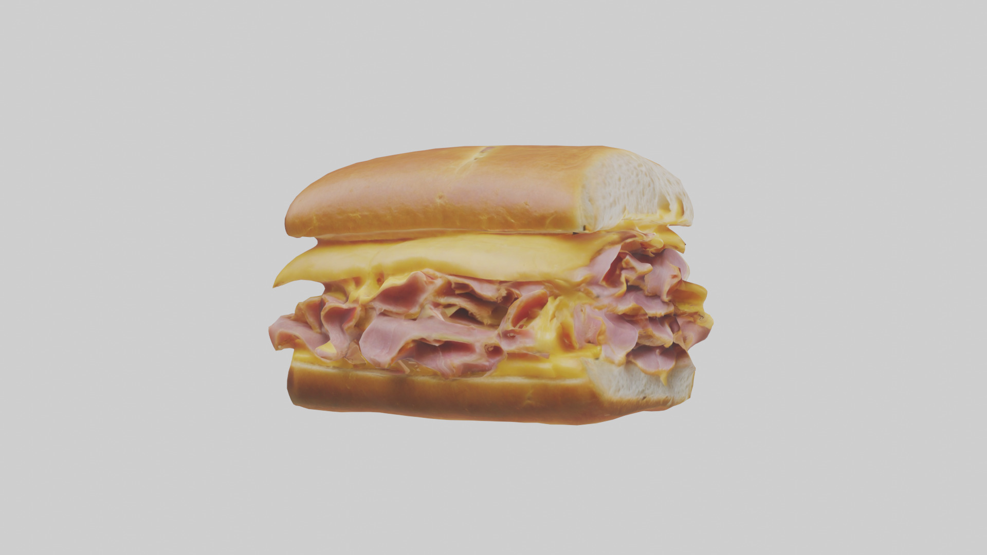 Ham and cheese sandwich model Low-poly 3D model_13
